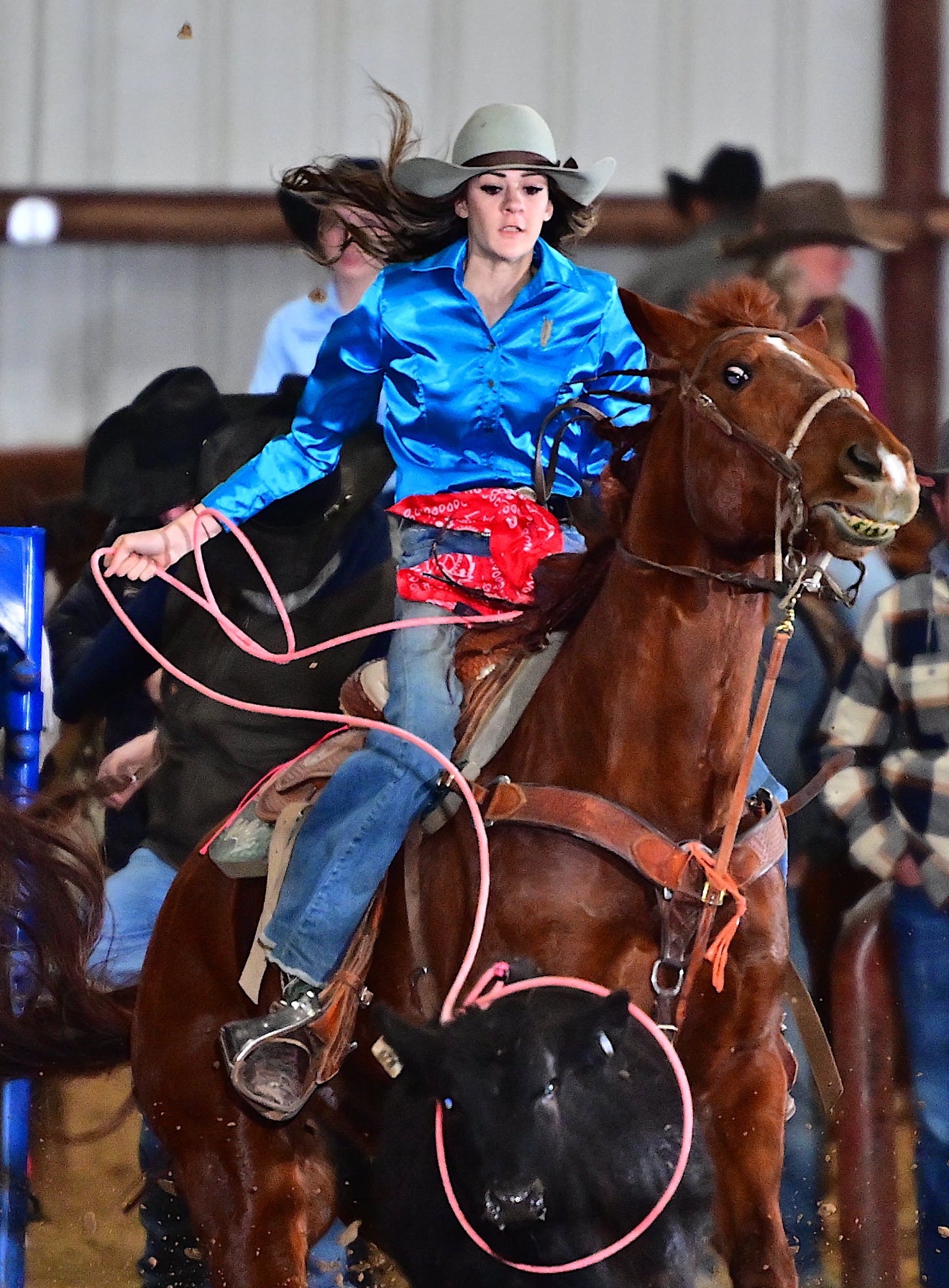 Zuni Blue Satin Button Up Shirt