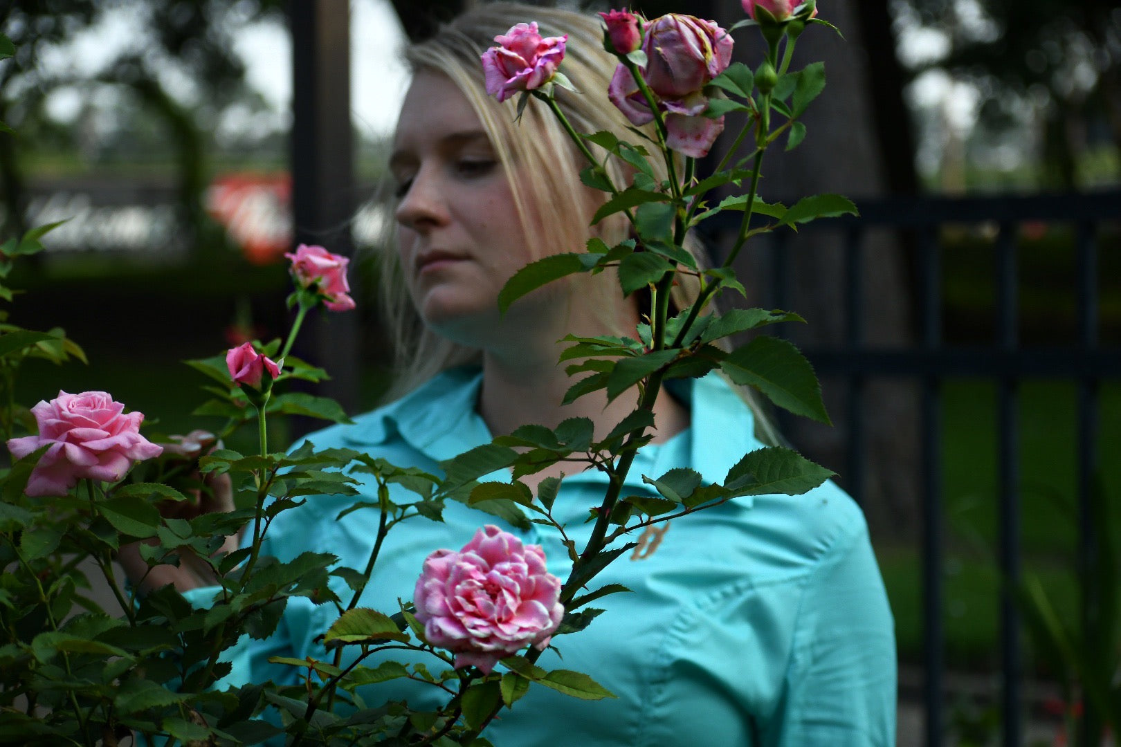 Mint Teal Women's Button Up Shirt
