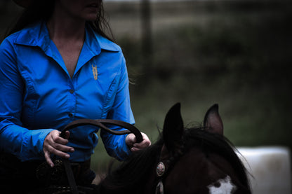 Turquoise Women's Button Up Shirt