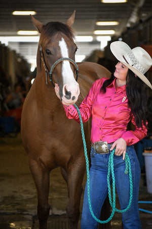 Cactus Blossom Satin Button Up