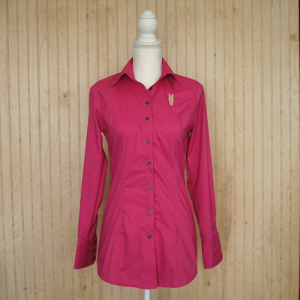 Fuchsia Women's Button Up Shirt