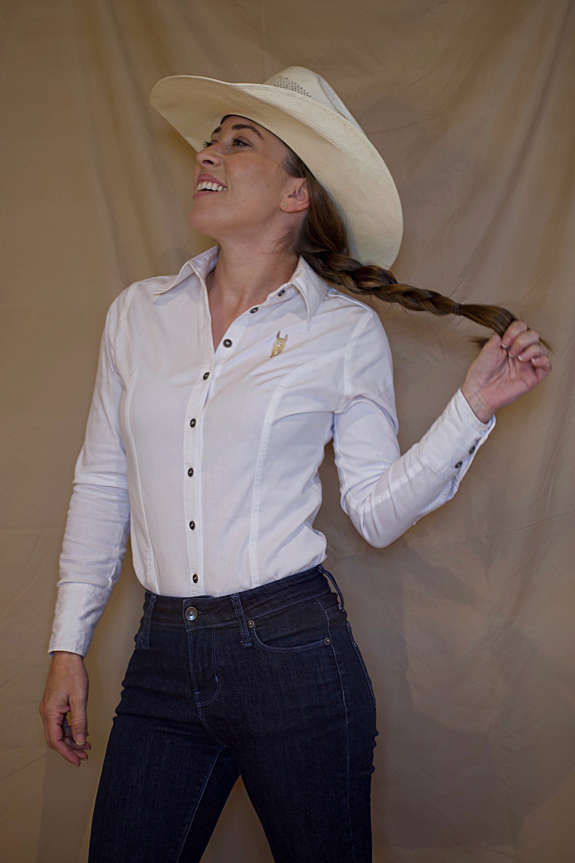 White Women's Button Up Shirt