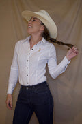 White Women's Button Up Shirt