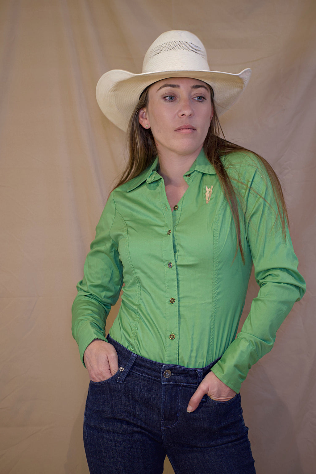 Pear Green Button Up