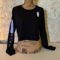 AW Long Sleeve Crop Top- Black