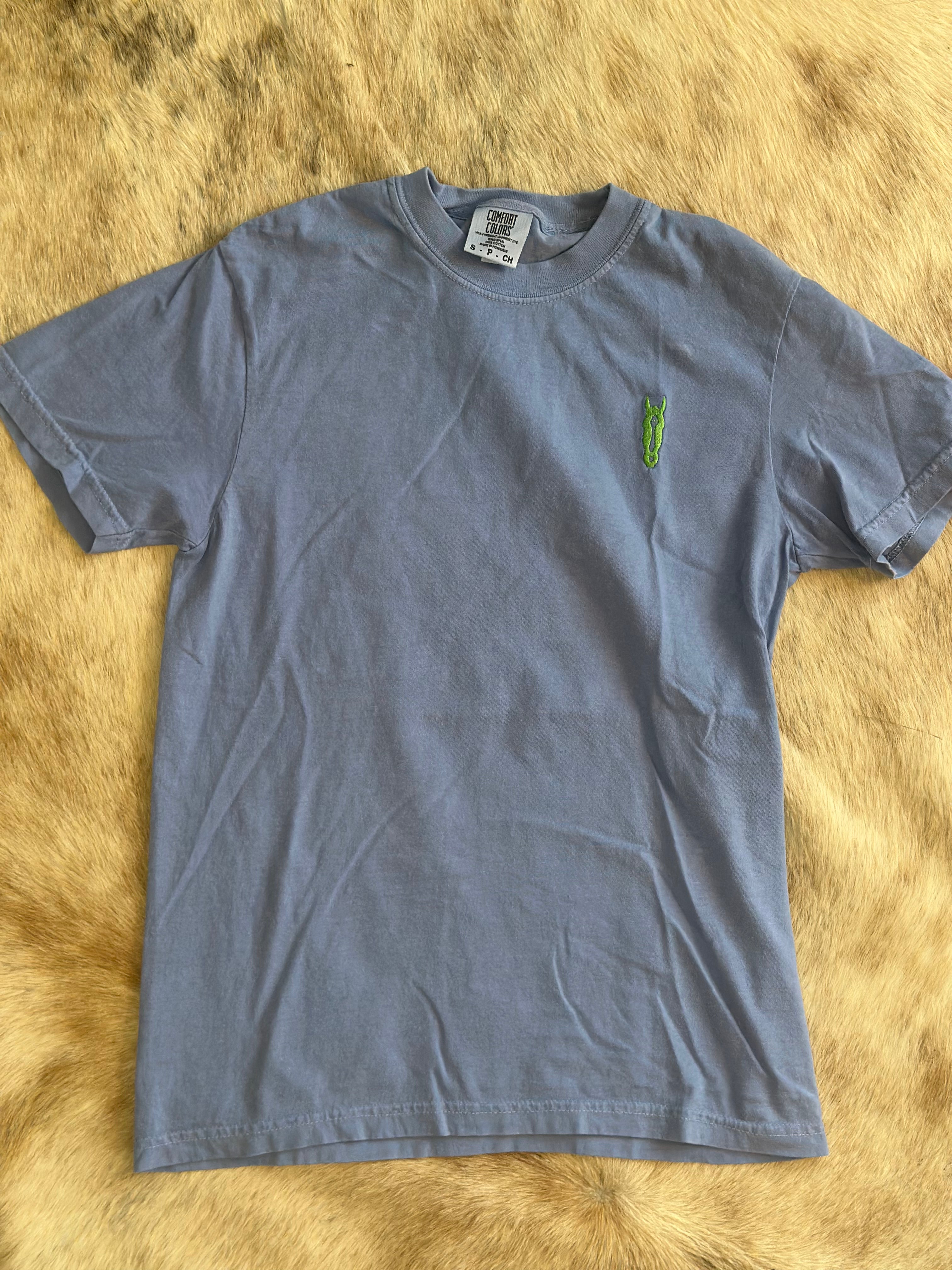 Washed Denim Branded Tshirt