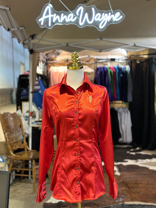 Lipstick Satin Button Up