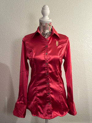 Cactus Blossom Satin Button Up