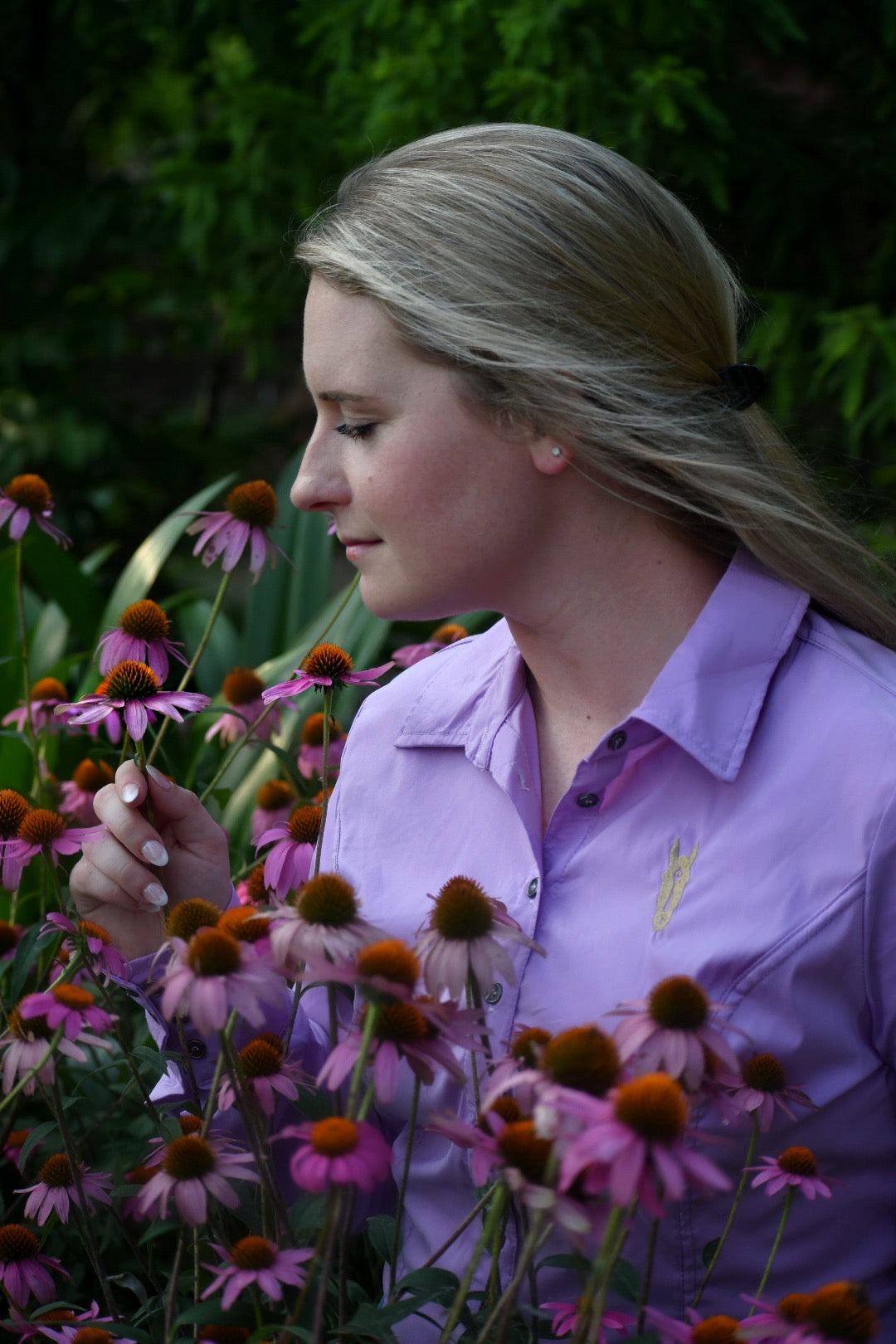 Lilac Purple Women's Button Up Shirt
