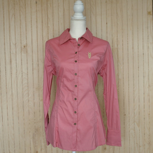 Apricot Pink Women's Button Up Shirt