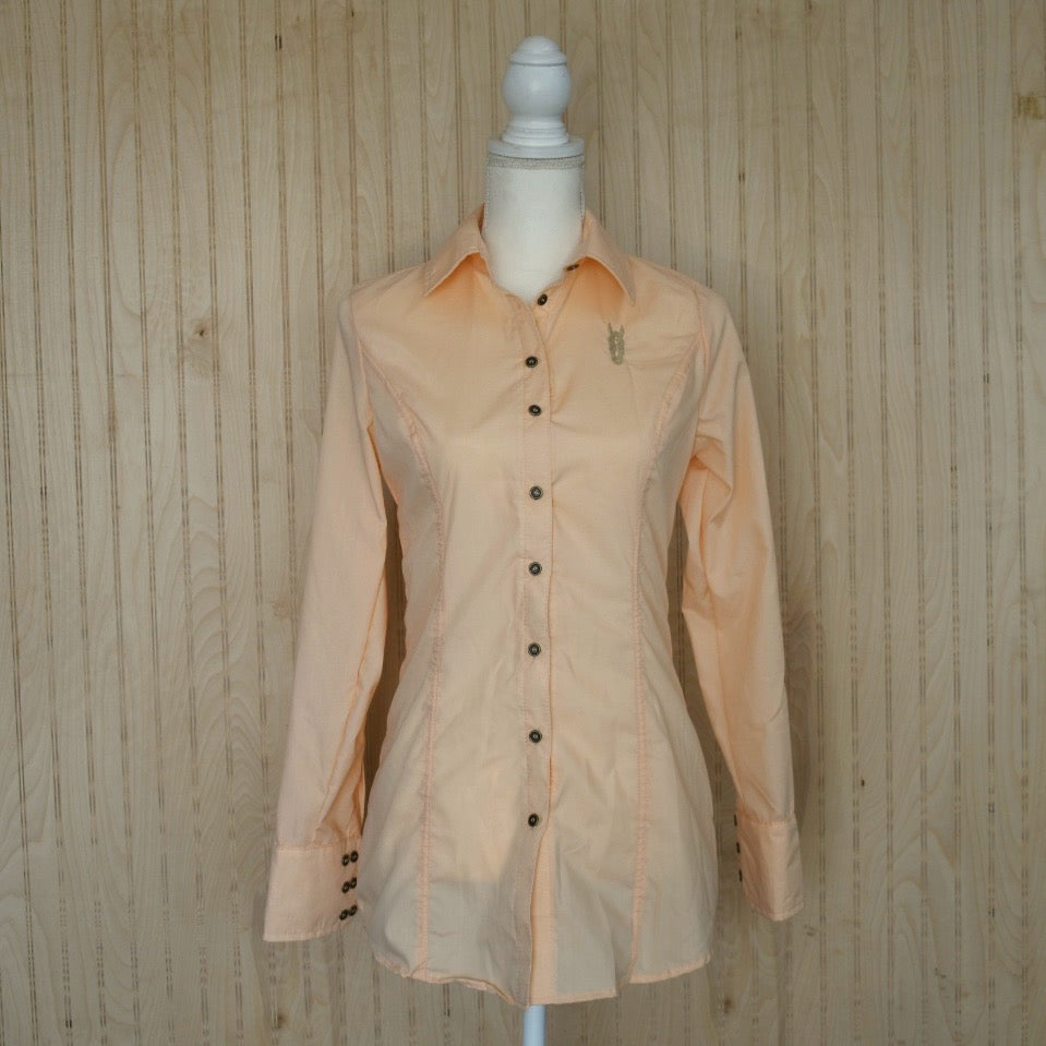 Summer Sale - Peach Bellini Women's Button Up Shirt